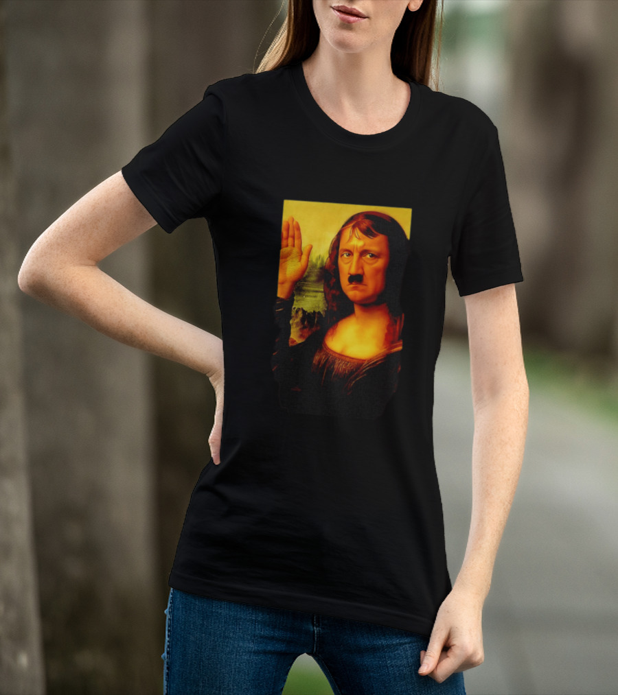 Mona Lisa Hitler Mashup Painting Iconic Fusion T-Shirt