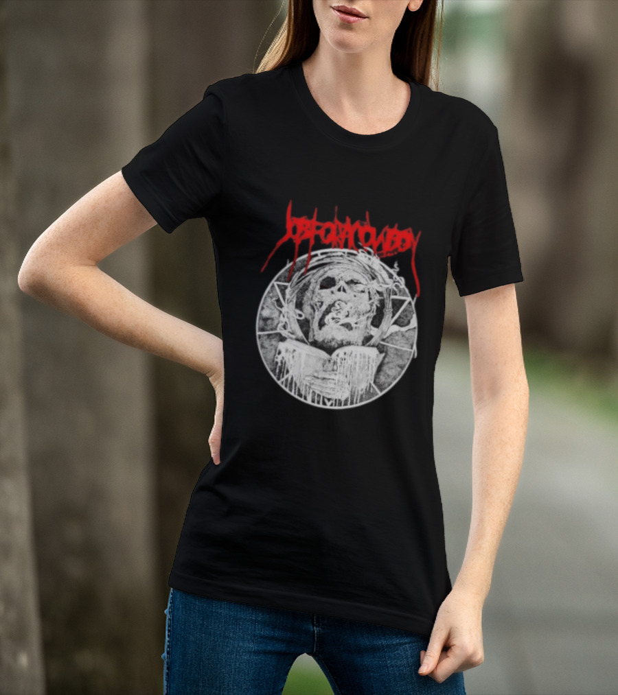 Job For A Cowboy Smoking Skull Death Metal T-Shirt