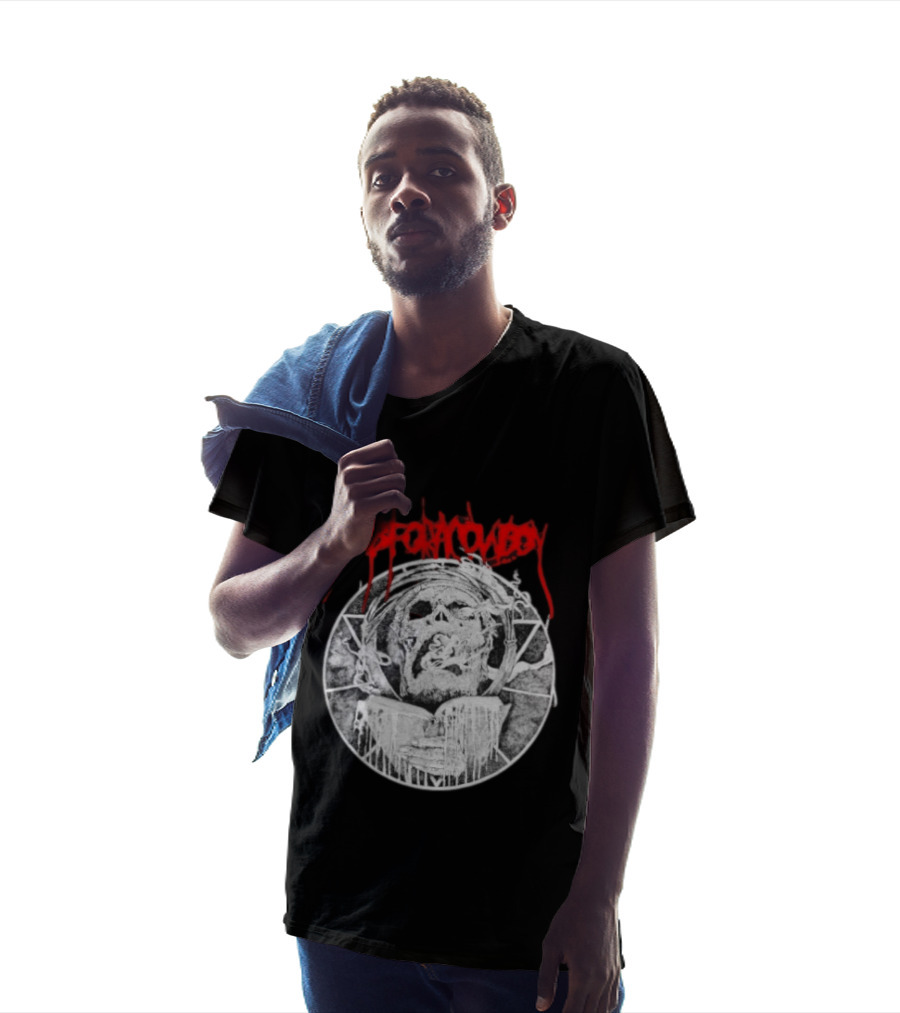 Job For A Cowboy Smoking Skull Death Metal T-Shirt