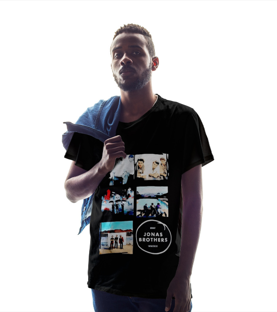Jonas Brothers Collage MMV MMXXIV Music Band Photos Collection T-Shirt