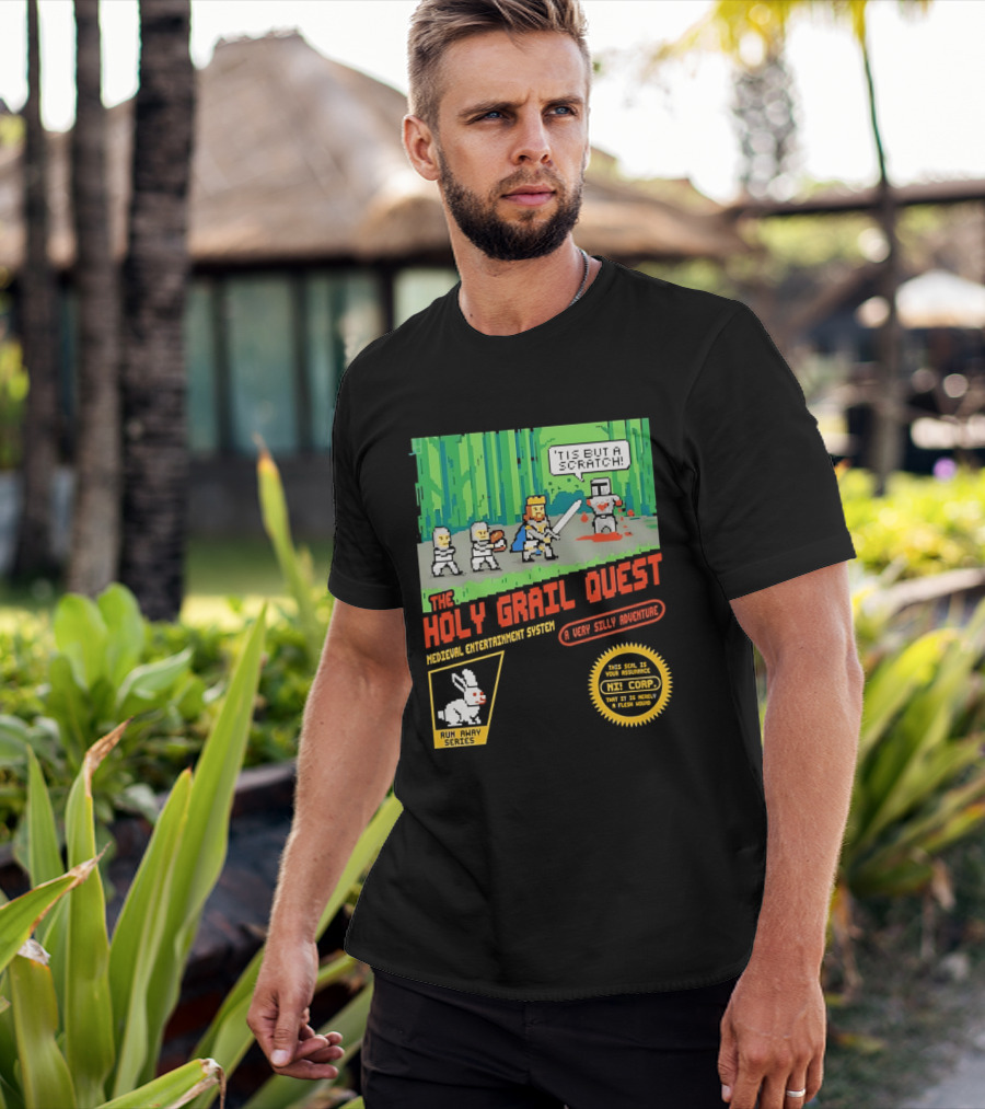 The Holy Grail Quest Medieval Entertainment System A Very Silly Adventure High Score T-Shirt