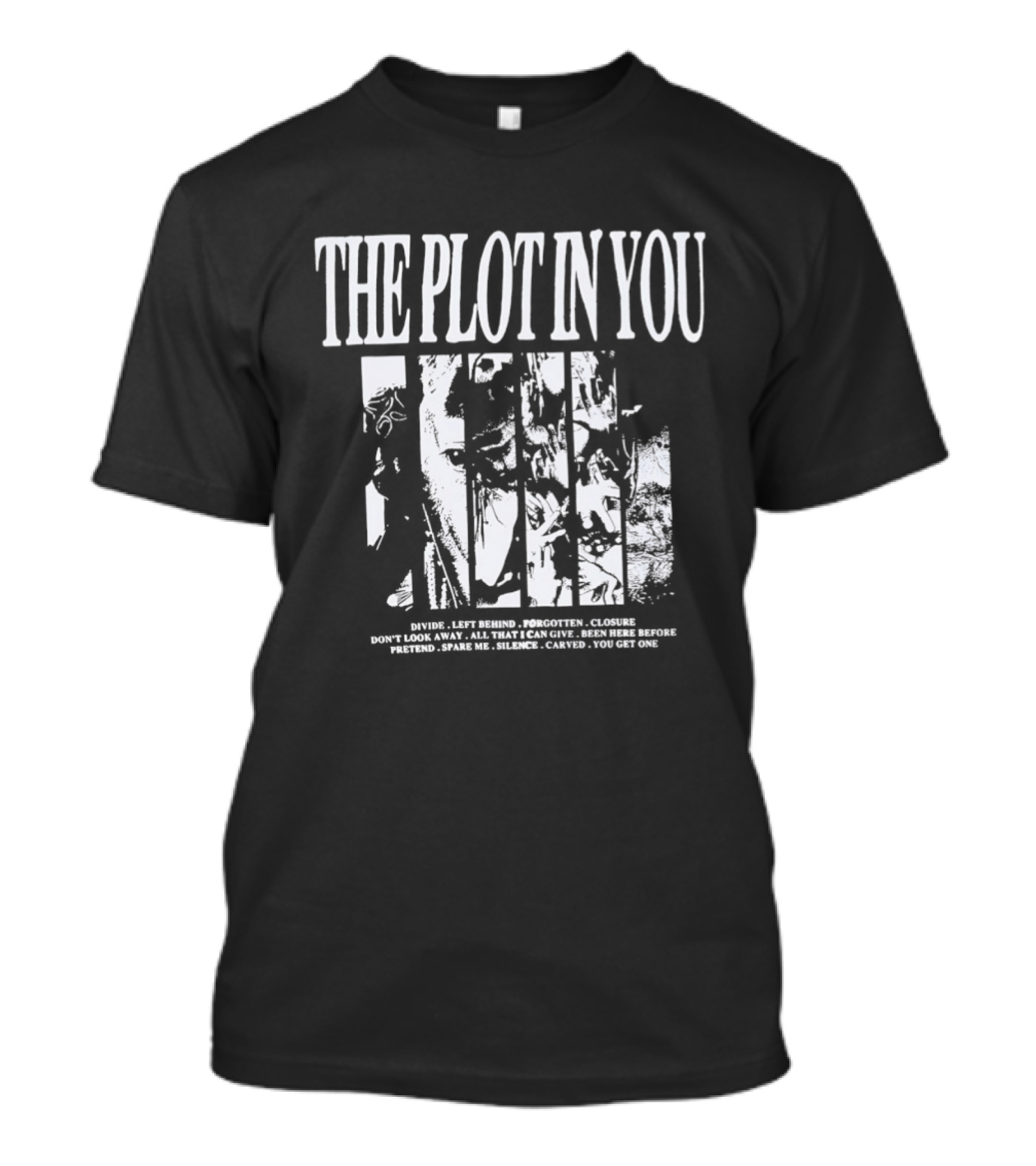 The Plot In You Song Titles Collage With Past Album Covers T-Shirt