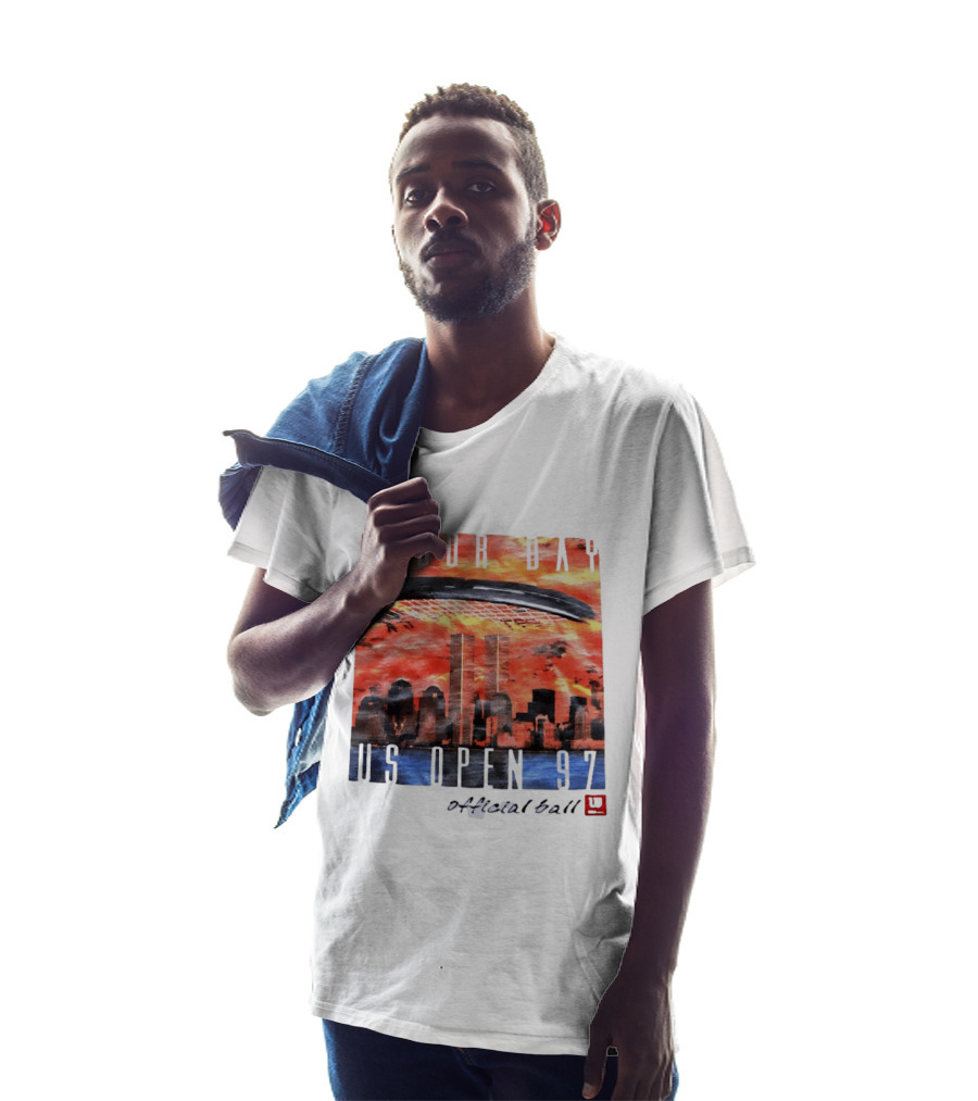 Labor Day US Open 97 Wilson Official Ball Twin Towers Skyline T-Shirt