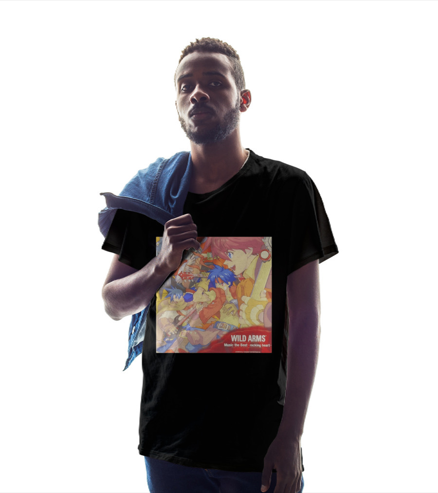 Wild Arms Music The Best Rocking Heart 2006 Anime Characters Playing Guitar T-Shirt