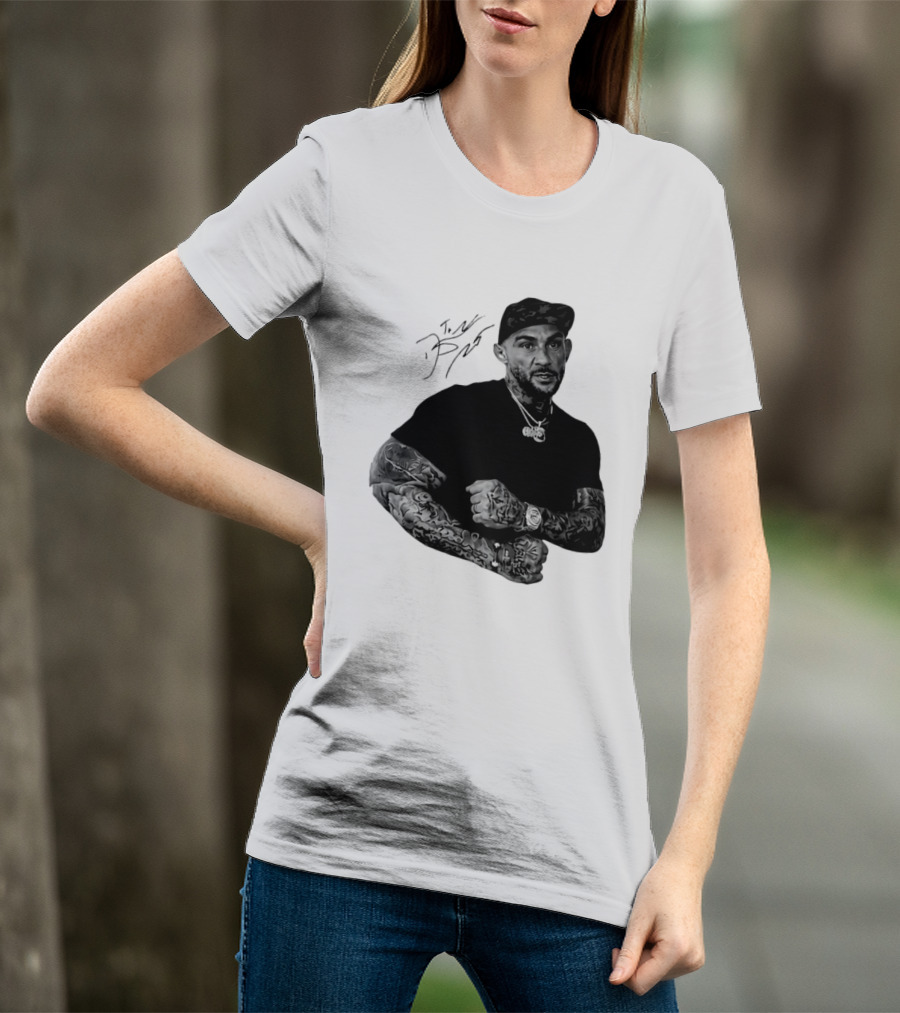 Dustin Poirier The Diamond UFC Tattooed Fighter Black Cap T-Shirt
