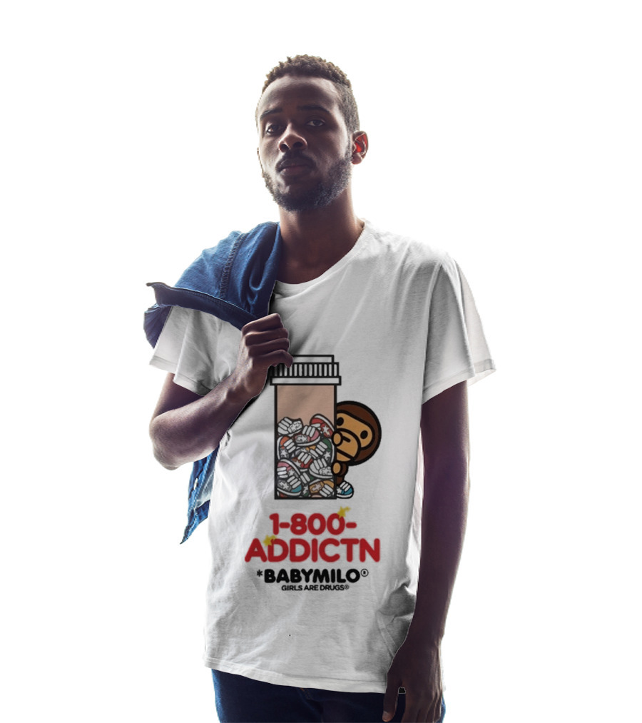 1 800 Addctn Girls Are Drugs X Baby Milo Collaboration T-Shirt
