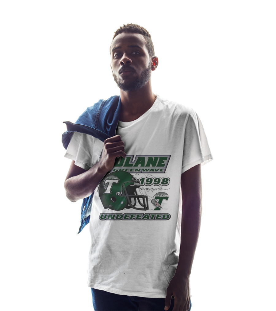 Tulane Green Wave 1998 Undefeated Perfect Season Helmet Pelican T-Shirt