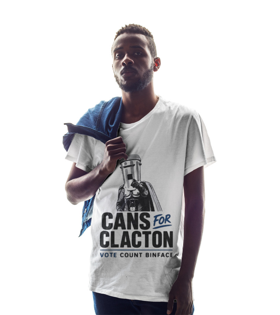 Cans For Clacton Vote Count Binface Political Campaign UK Election T-Shirt