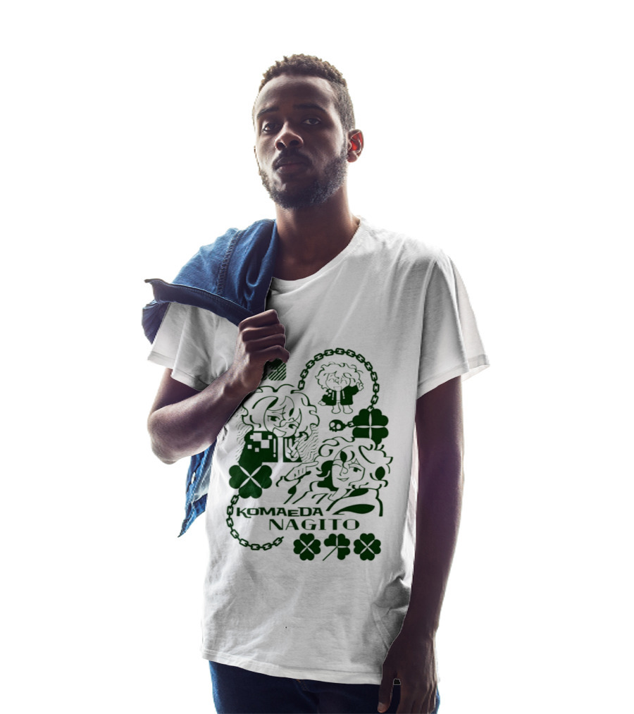 Komaeda Nagito Cute Clover Chain T-Shirt