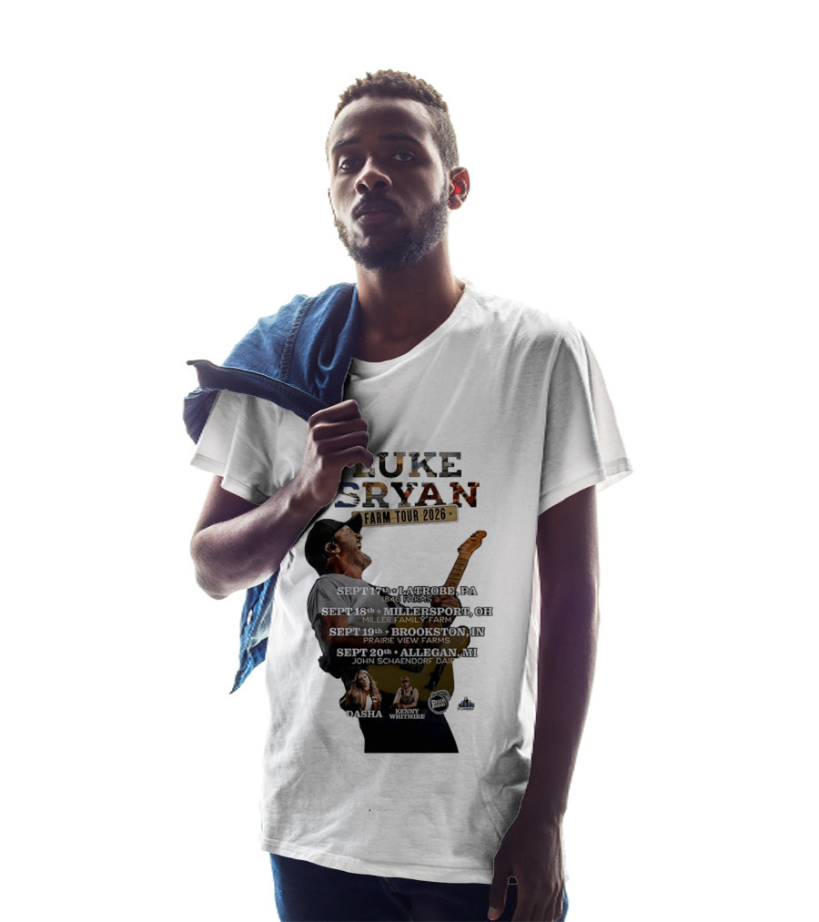 Luke Bryan Farm Tour 2026 Latrobe Millersport Brookston Allegan Dasha Kenny Whitmire T-Shirt
