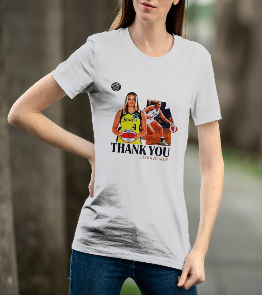 Sparais Laura Ziegler Thank You Basketball #4 Sports T-Shirt