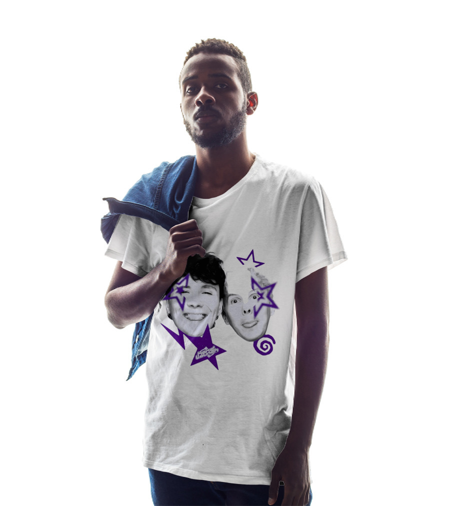 Hard Launch Firstpinof Iconic Faces With Purple Aesthetic Swirls And Stars T-Shirt