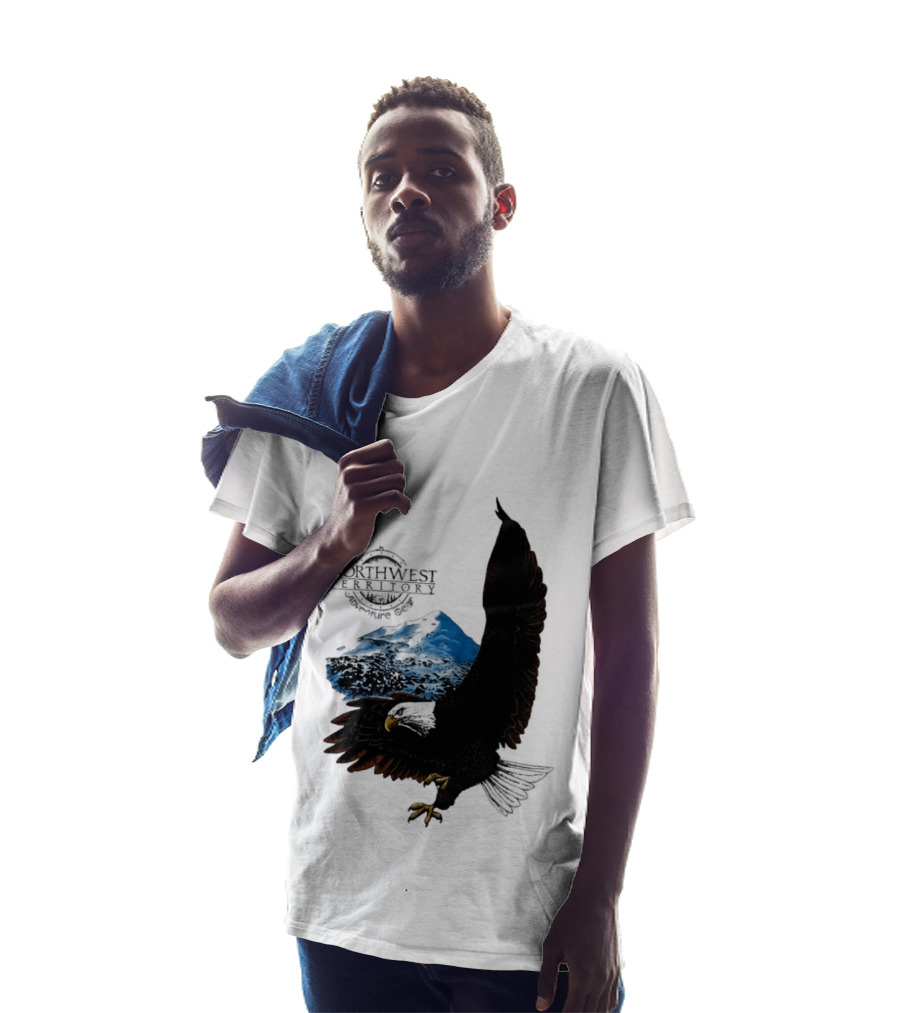 Northwest Territory Adventure Eagle Majestic Mountain Scene T-Shirt