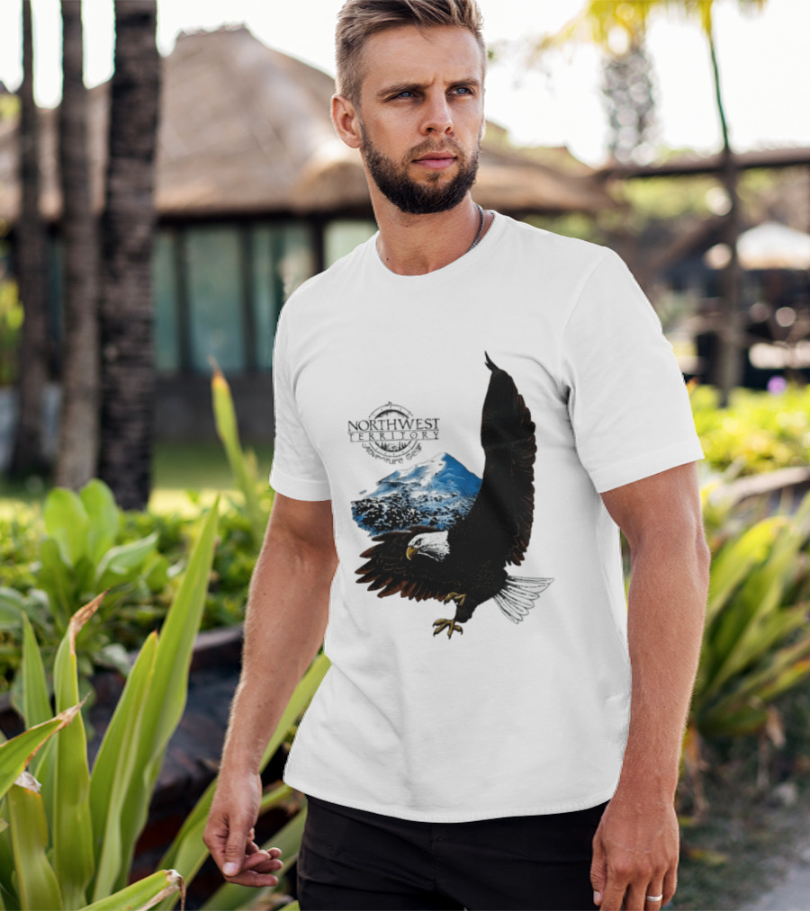 Northwest Territory Adventure Eagle Majestic Mountain Scene T-Shirt