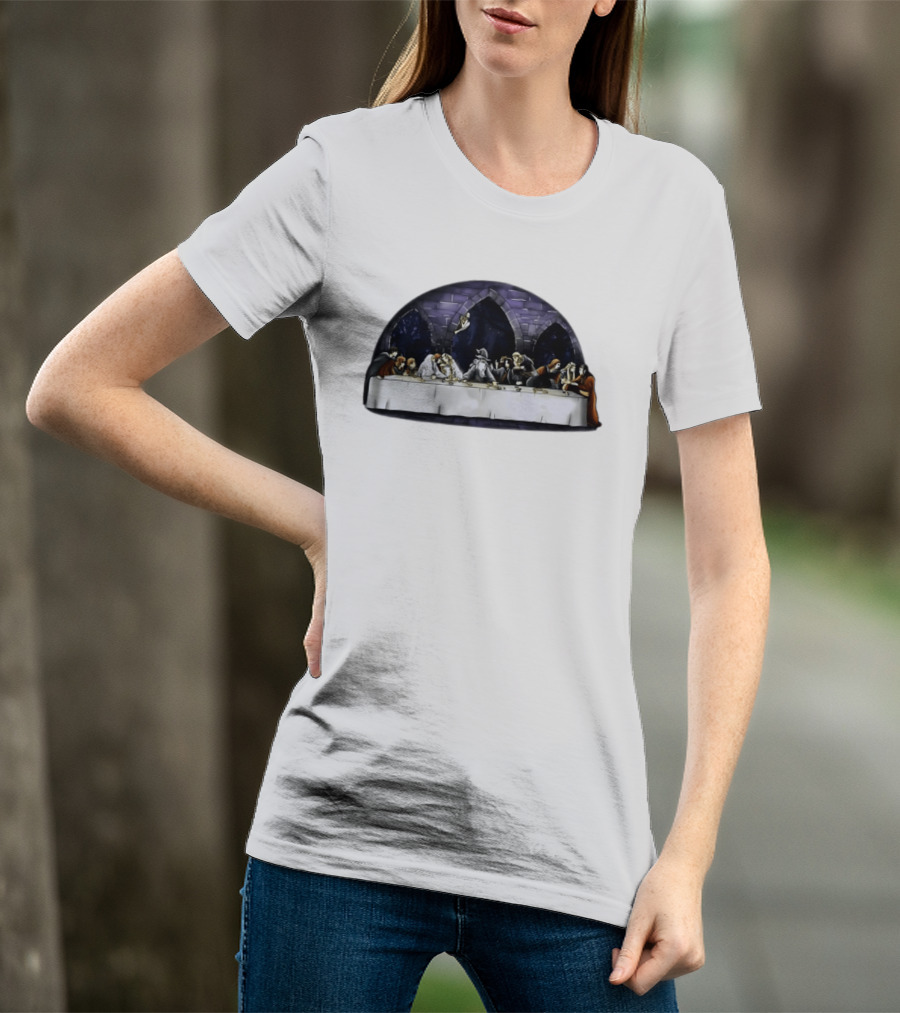 The Last Supper Wizard Hobbits Fellowship Characters Gandalf Table Scene T-Shirt