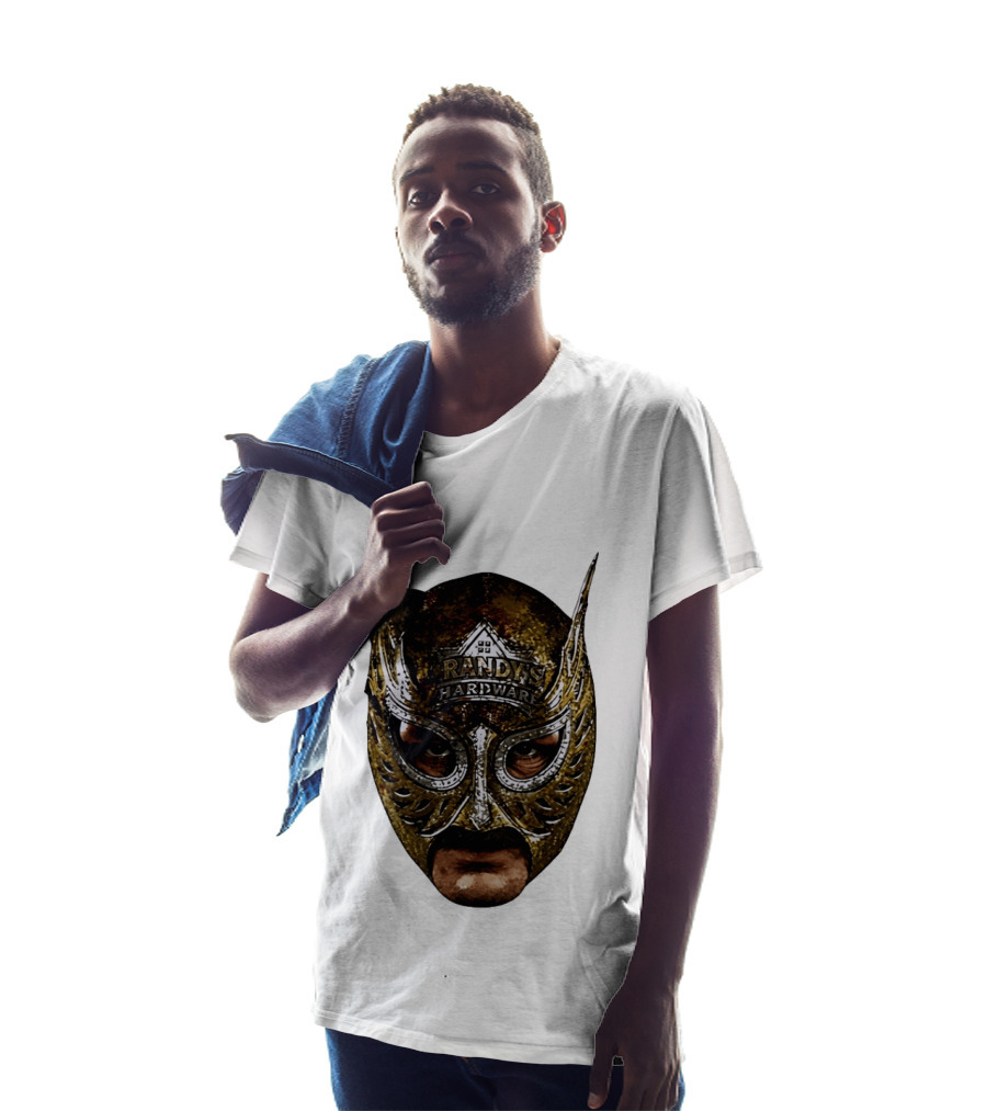 Randy's Hardware Luchador Mask Metallic Gold T-Shirt
