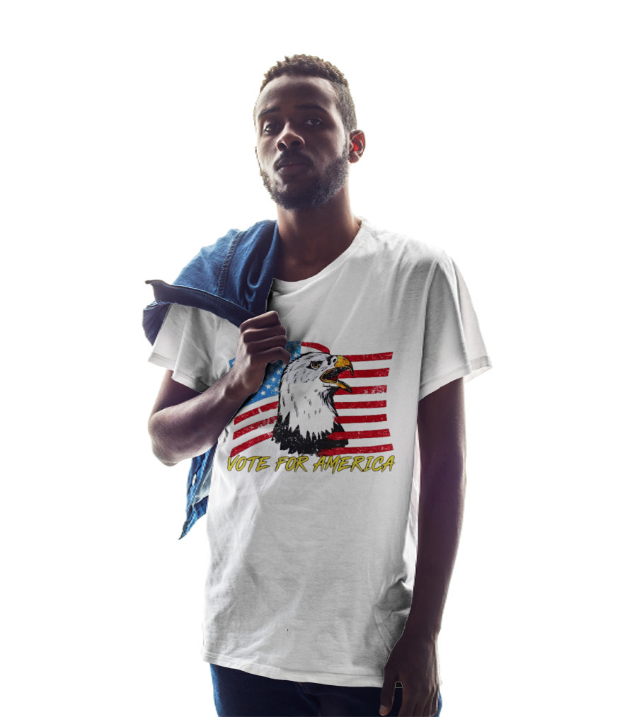 Vote For America Bald Eagle American Flag Stars And Stripes T-Shirt