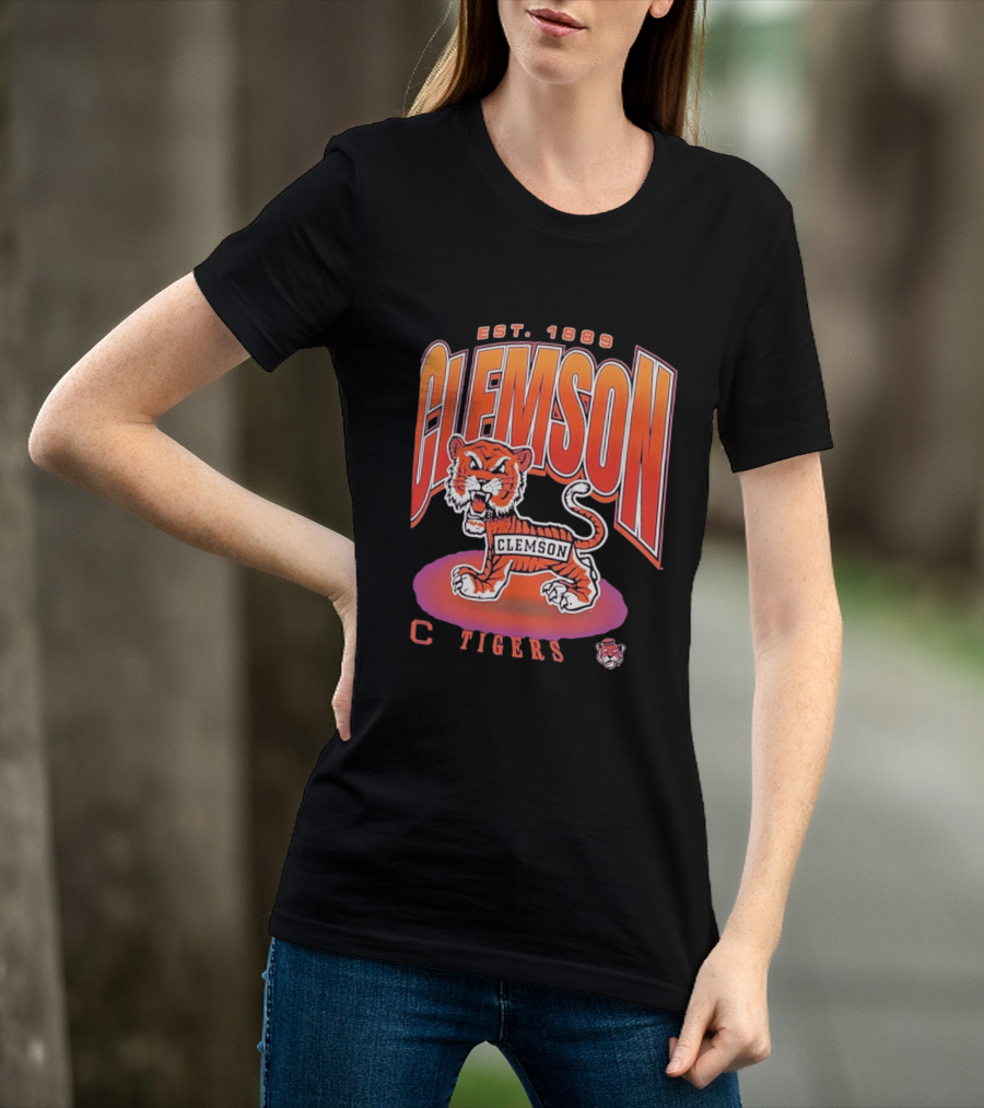 Clemson Tigers Est 1889 Iconic Clemson Football Tiger T-Shirt