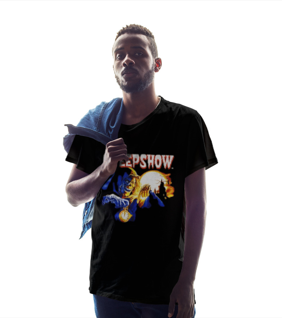 Creepshow Skeleton Holding Pocket With Horror Movie T-Shirt