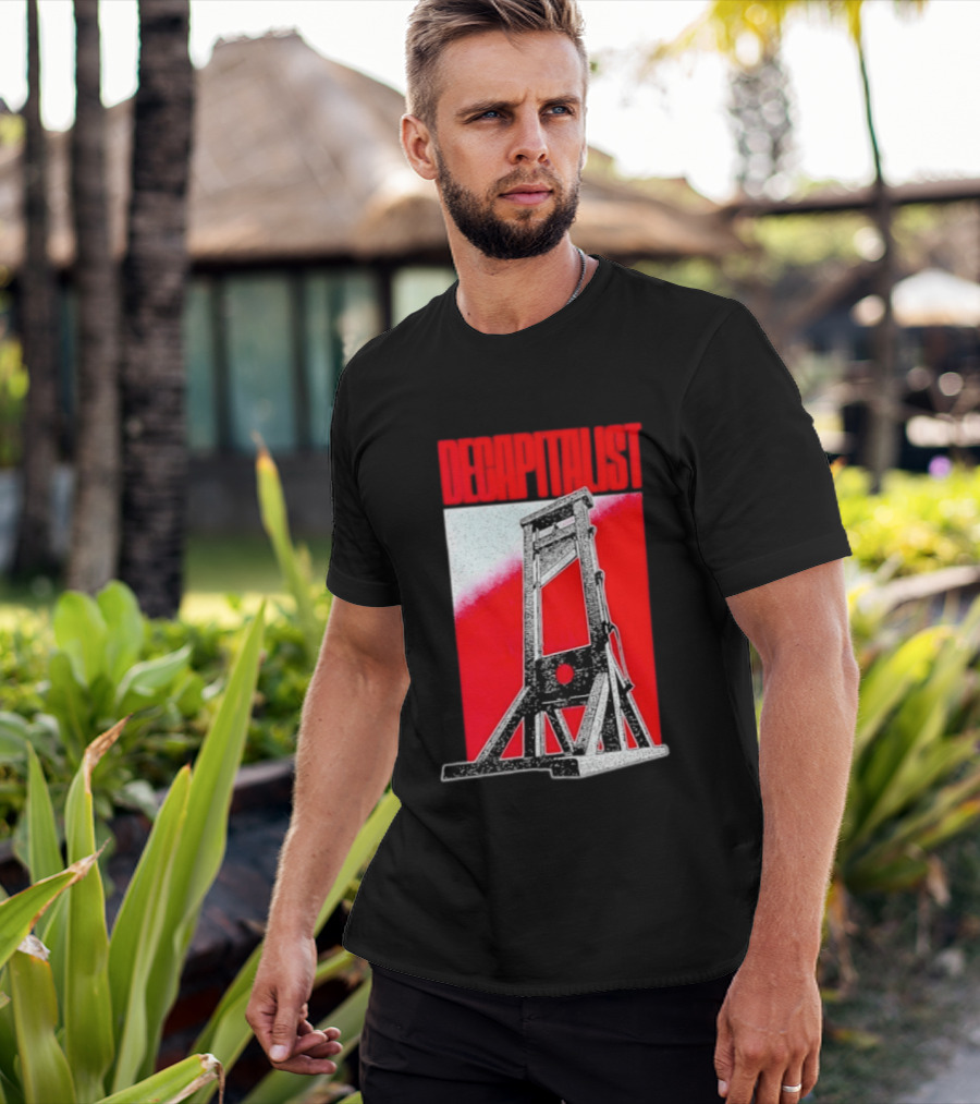 Decapitalist Guillotine Red Anti Capitalism T-Shirt