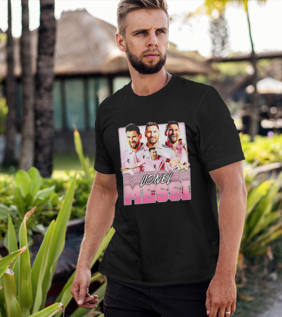 Lionel Messi Inter Miami Celebration Pink Jersey T-Shirt