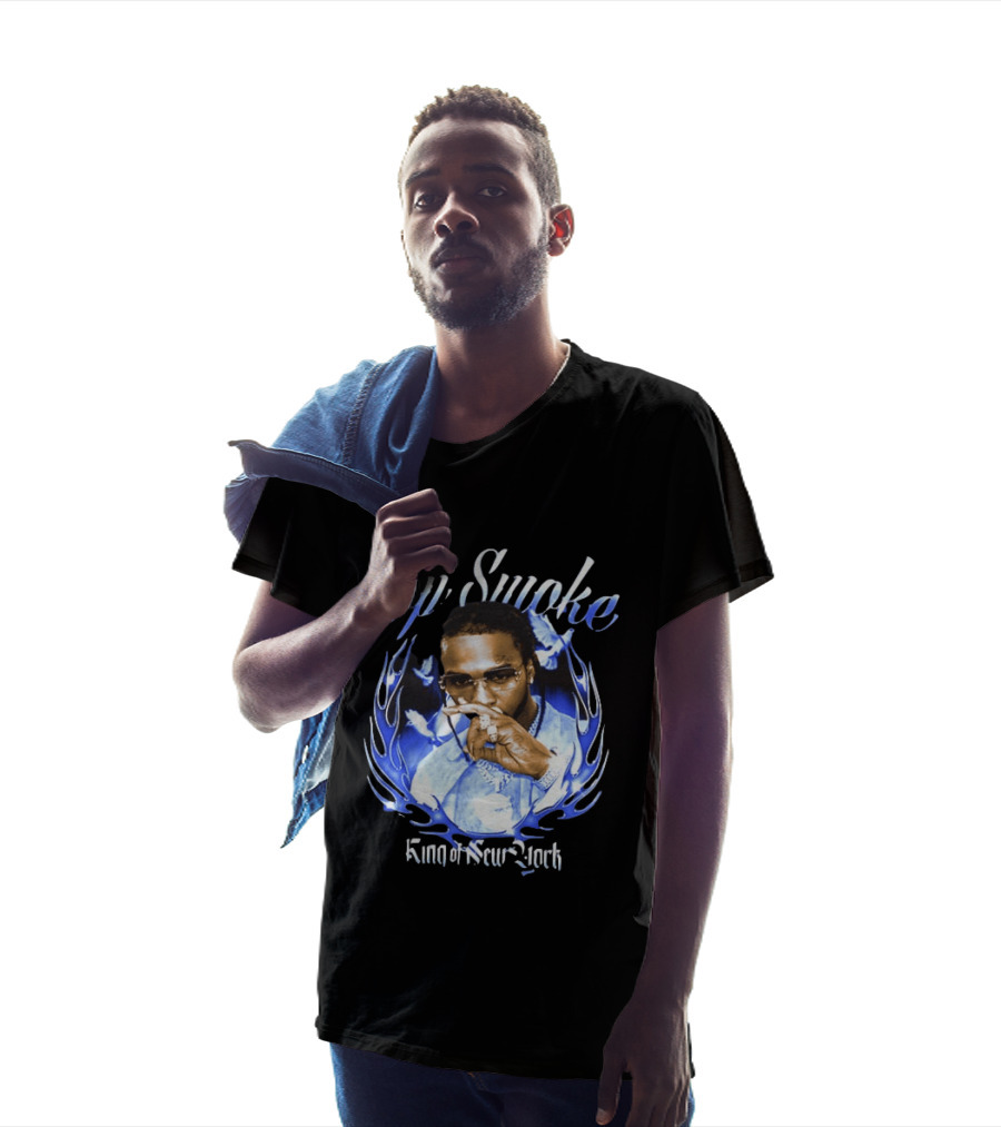 Pop Smoke King Of New York Blue Flame Cannot Say Pop And Forget The Smoke T-Shirt
