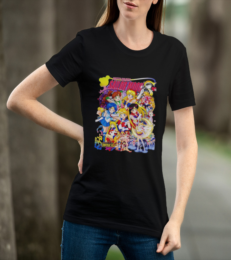 Pretty Soldier Sailor Moon Universal Studios Japan Anime Characters T-Shirt