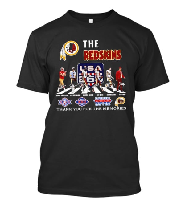 The Redskins USA 250 Years Celebration With Redskins Nation Signatures And Super Bowl Wins T-Shirt