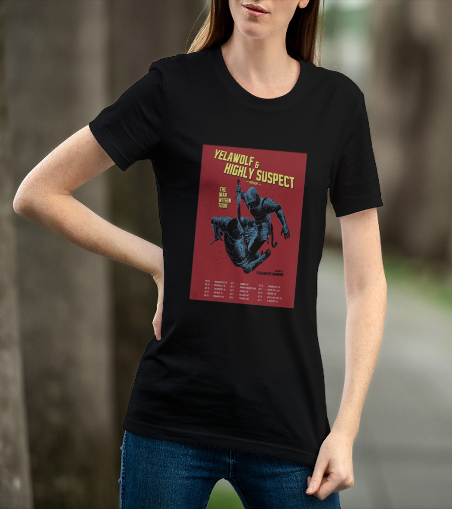 Yelawolf & Highly Suspect Present The War Within Tour 2026 Passengers Unknown Support Dates T-Shirt