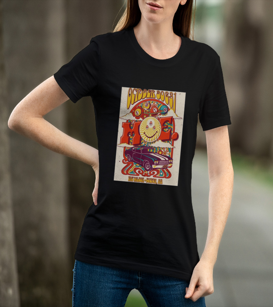 Moe October 30 31 The Wilbur Boston MA Psychedelic Eye Smile 2026 Vintage Car T-Shirt