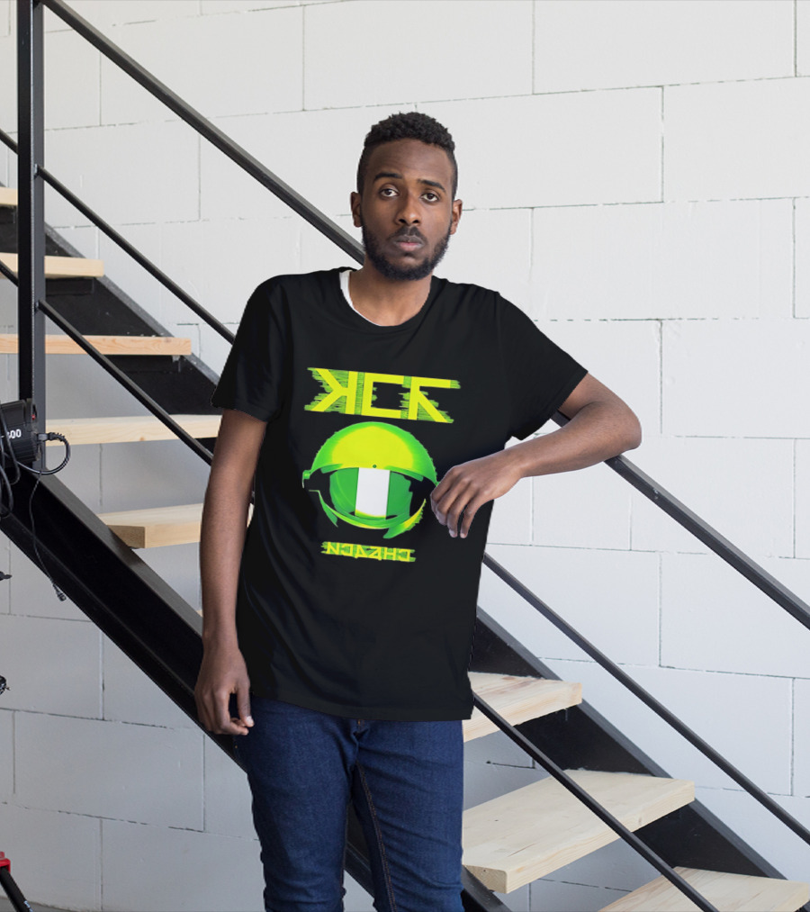 Nigeria Kick Astronaut Helmet Space Nigerian Flag T-Shirt