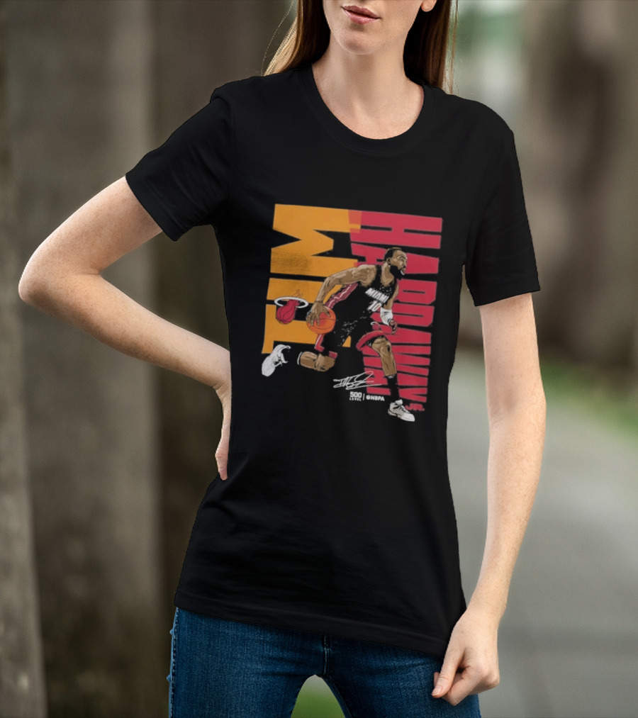 2026 NBA Tim Hardaway Jr Miami Heat Basketball Player Action T-Shirt