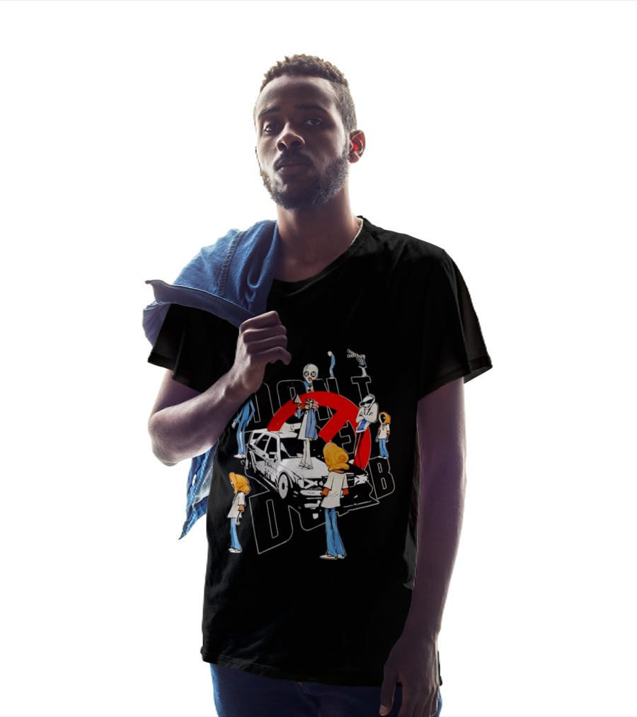 Don't Be Dumb Urban Collage Figures With BMW Car T-Shirt