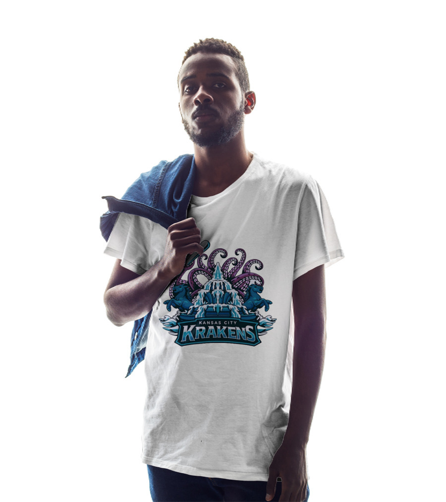 Kansas City Krakens Fountain Octopus Horses Sports Team T-Shirt