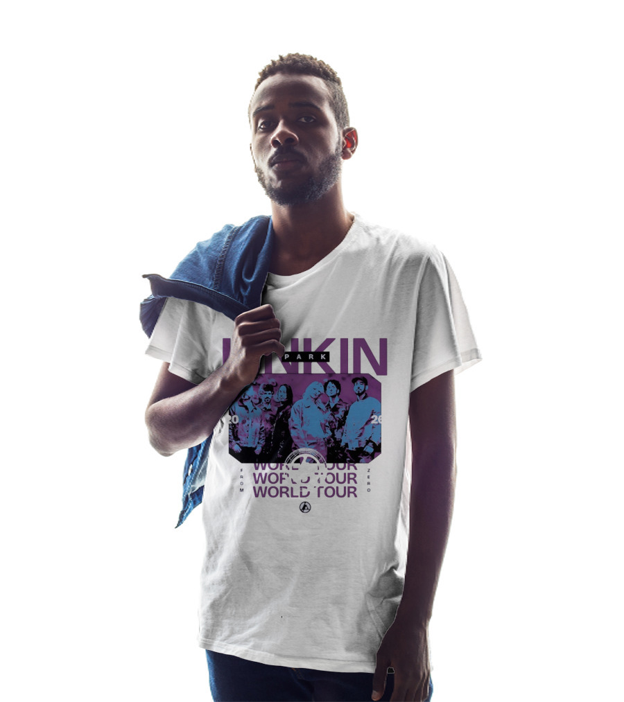 Linkin Park World Tour 2026 Purple Blue Duotone T-Shirt