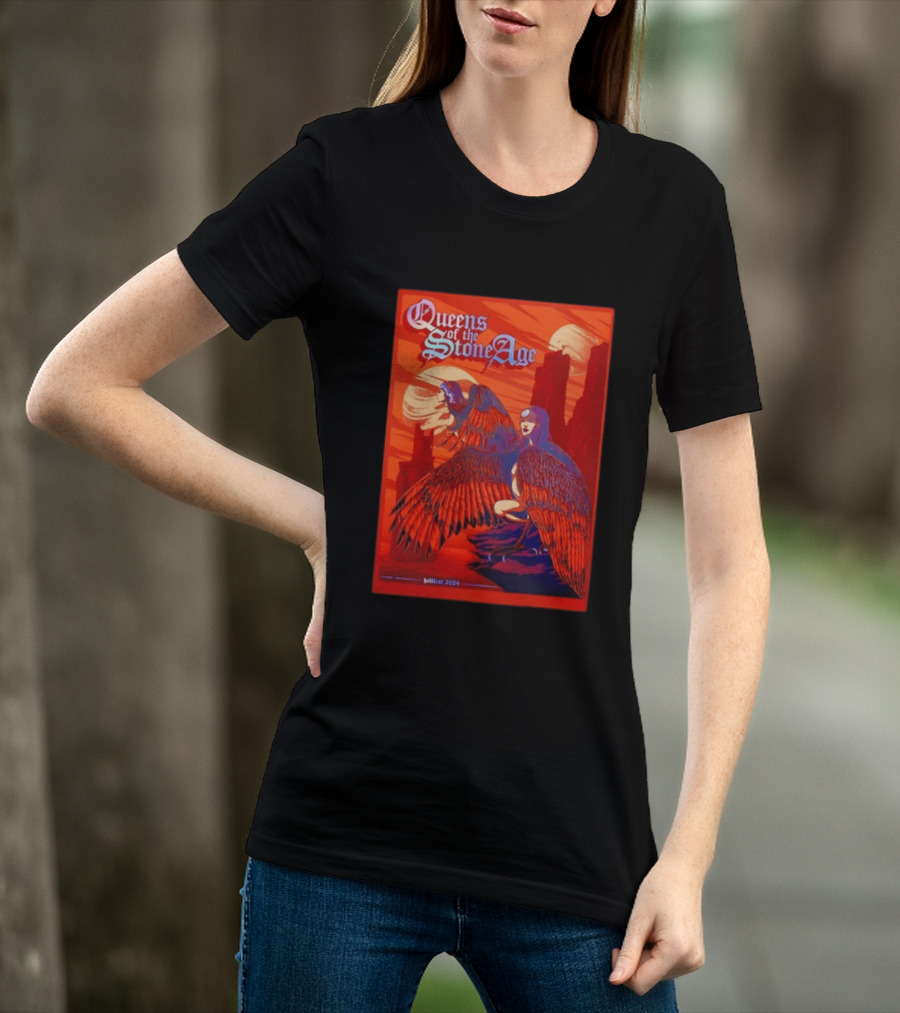 Queens Of The Stone Age Hellfest 2024 Winged Creatures T-Shirt