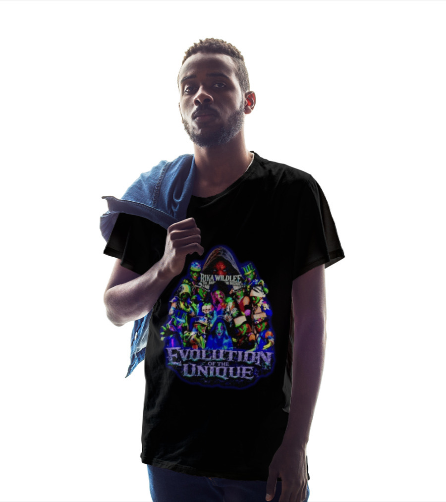 Rika Wildlee Evolution Of The Unique Clown Collage T-Shirt