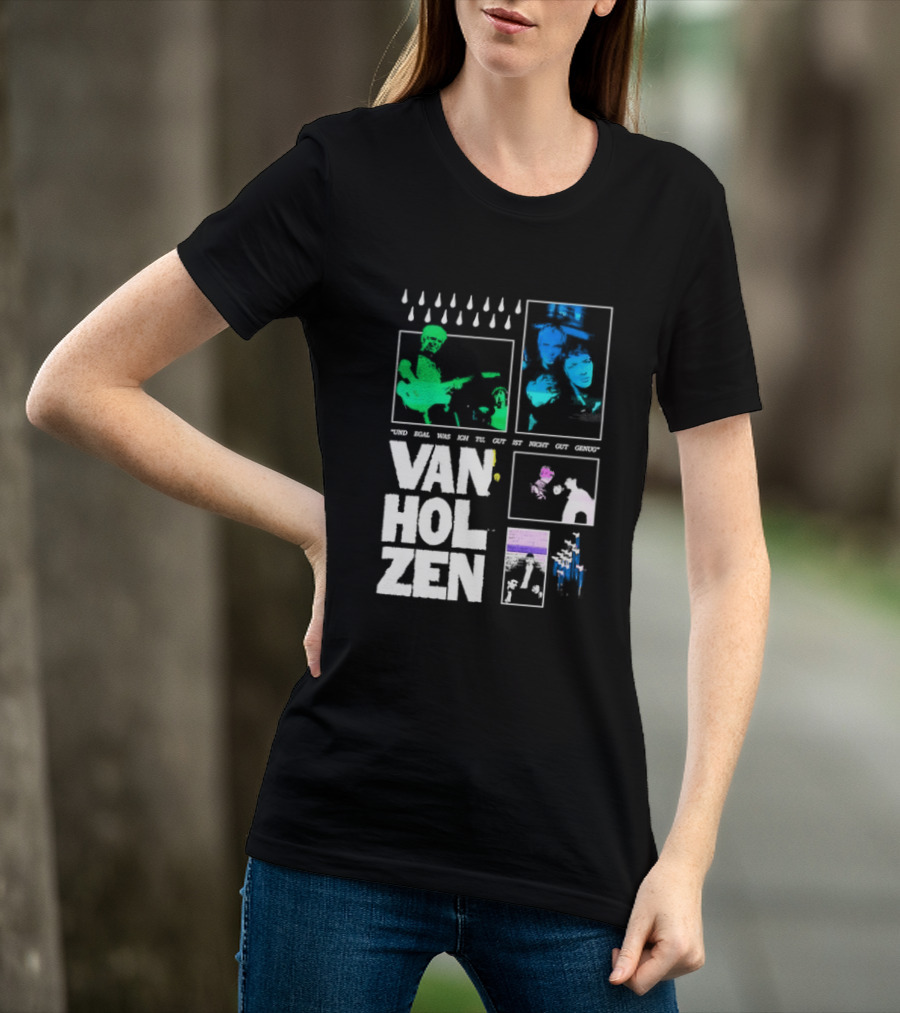 Van Holzen Und Egal Was Ich Tu Gut Ist Nicht Gut Genug Raindrops Color Blocks T-Shirt