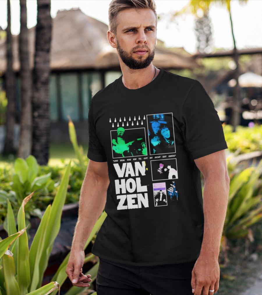 Van Holzen Und Egal Was Ich Tu Gut Ist Nicht Gut Genug Raindrops Color Blocks T-Shirt