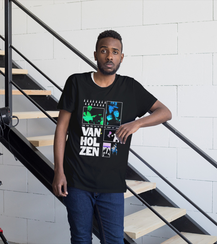 Van Holzen Und Egal Was Ich Tu Gut Ist Nicht Gut Genug Raindrops Color Blocks T-Shirt