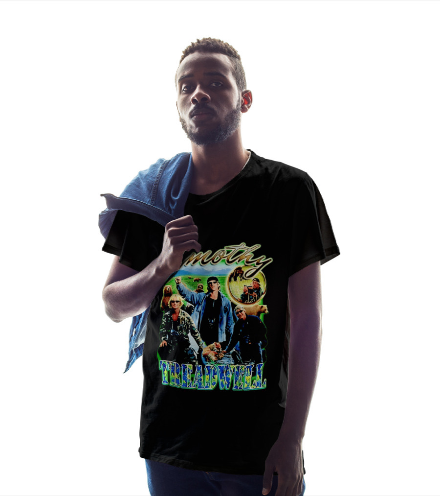 Timothy Treadwell Bear Wildlife Photography Collage T-Shirt