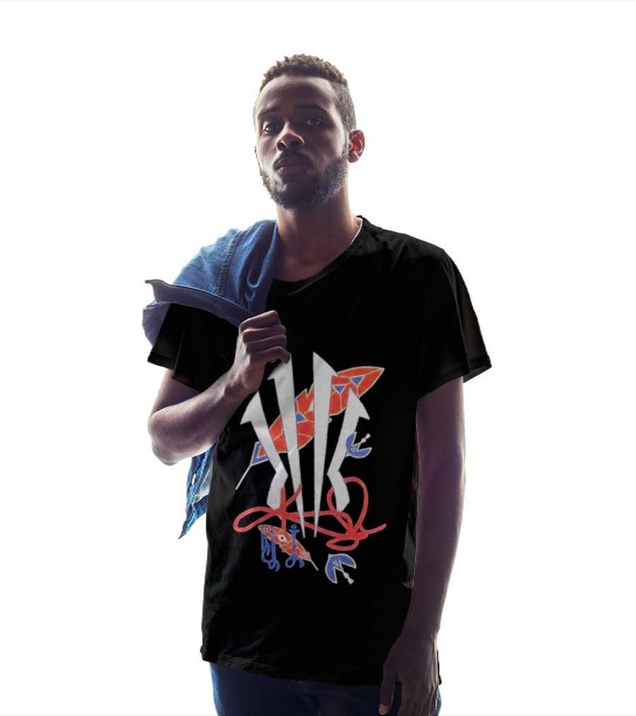 Anta X Kyrie Irving KAI Blue And Red Arrow Art Collaboration T-Shirt