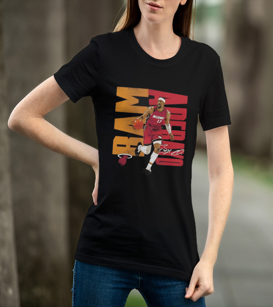 Bam Adebayo Miami Heat Basketball Number 13 NBA Player T-Shirt