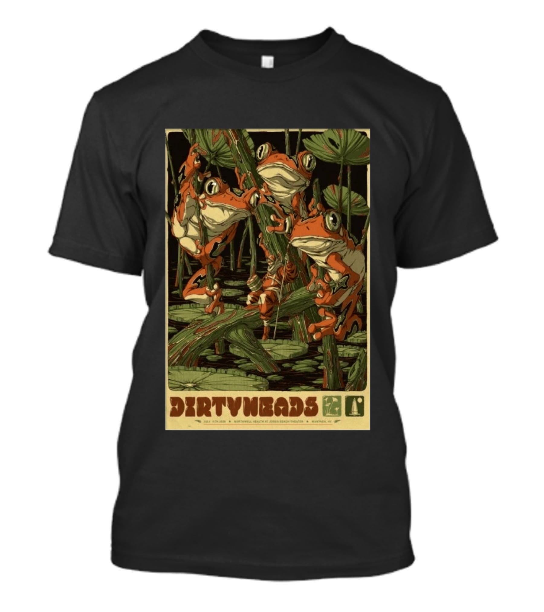 Dirty Heads July 18 2026 Adventure With Frogs Atlantic City NJ T-Shirt