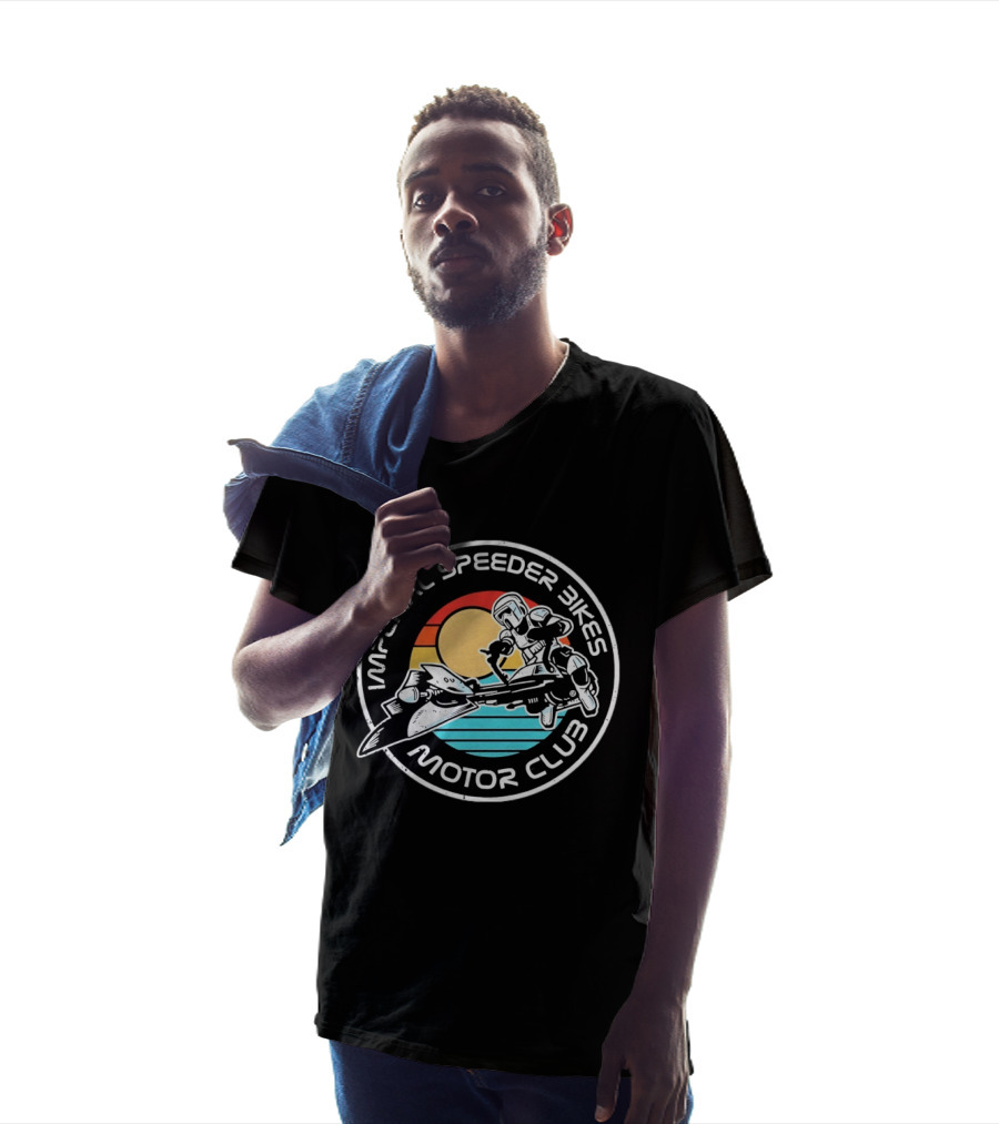 Imperial Speeder Bikes Motor Club Retro Sunset Circle T-Shirt