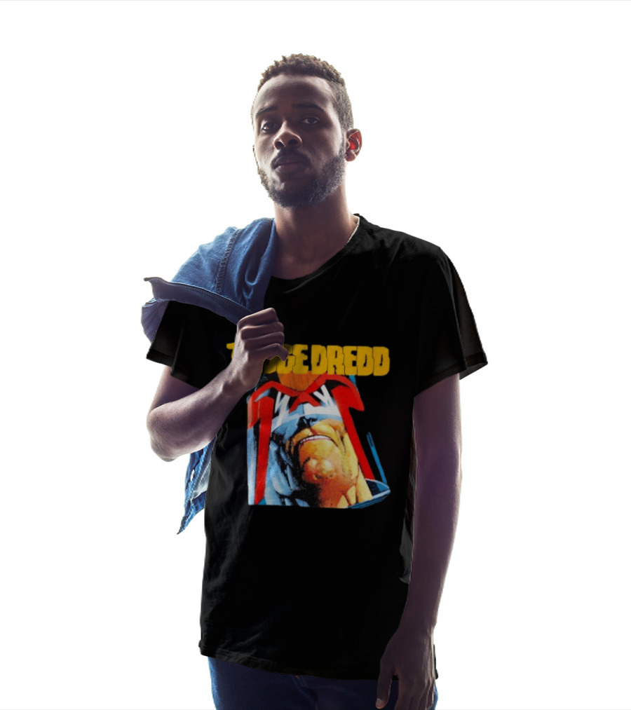 Judge Dredd Face Of Justice Iconic 2000 AD Comic Book Cover T-Shirt