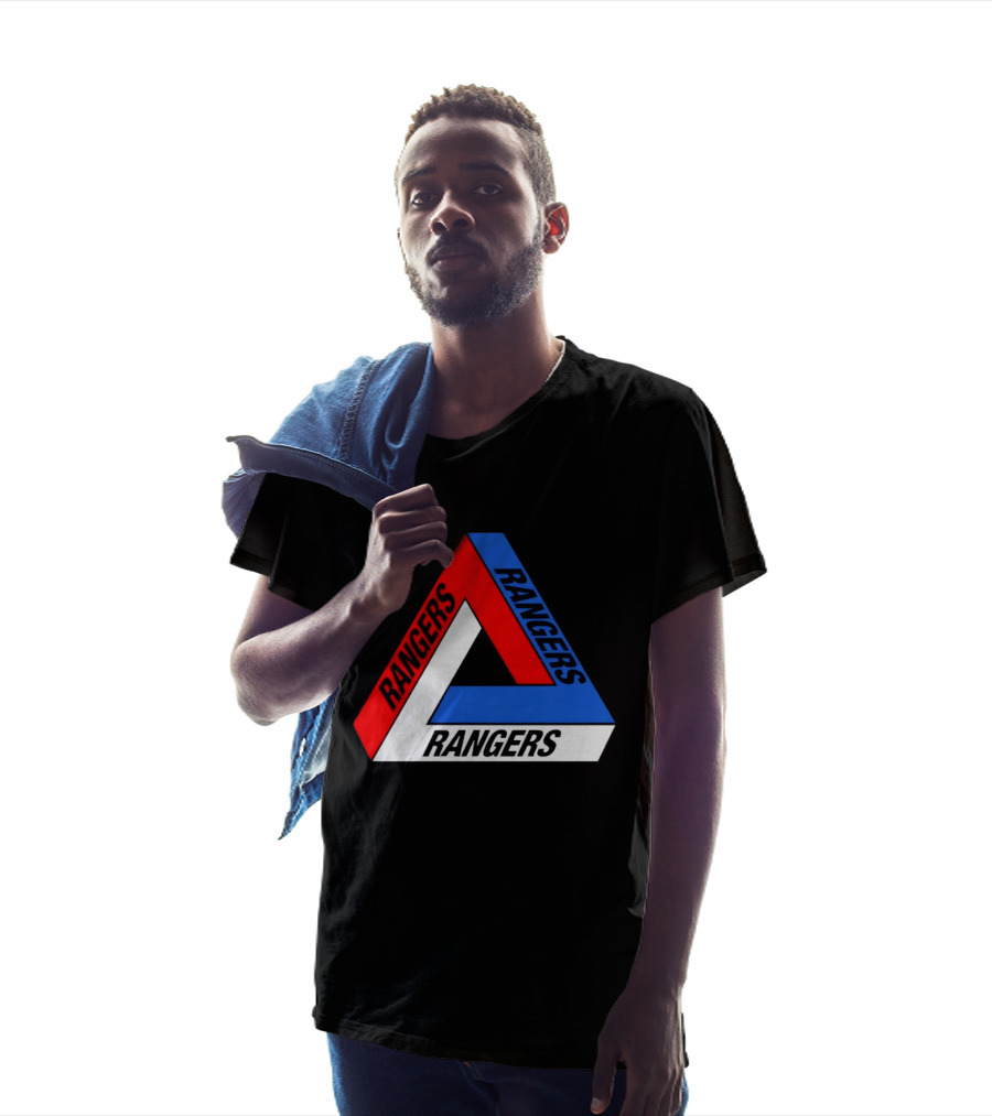 Rangers Penrose Triangle Optical Illusion Sports T-Shirt