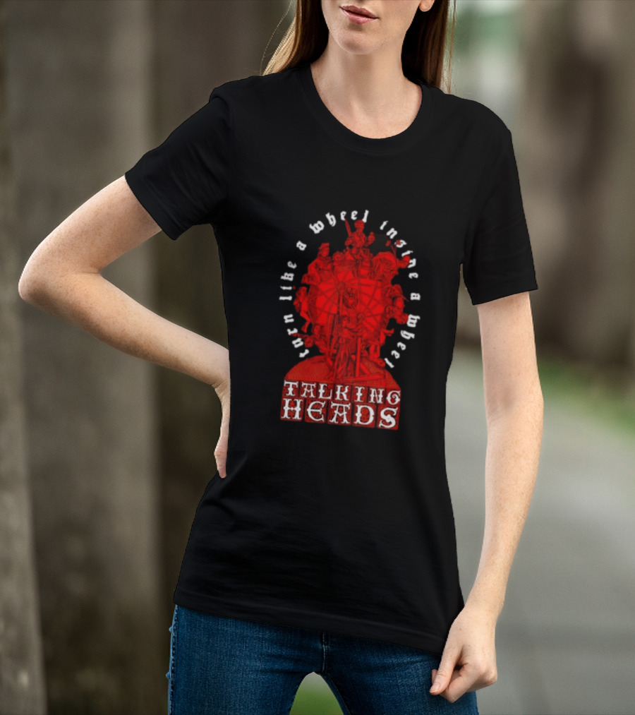 Talking Heads Turn Like A Wheel Inside A Wheel Red T-Shirt