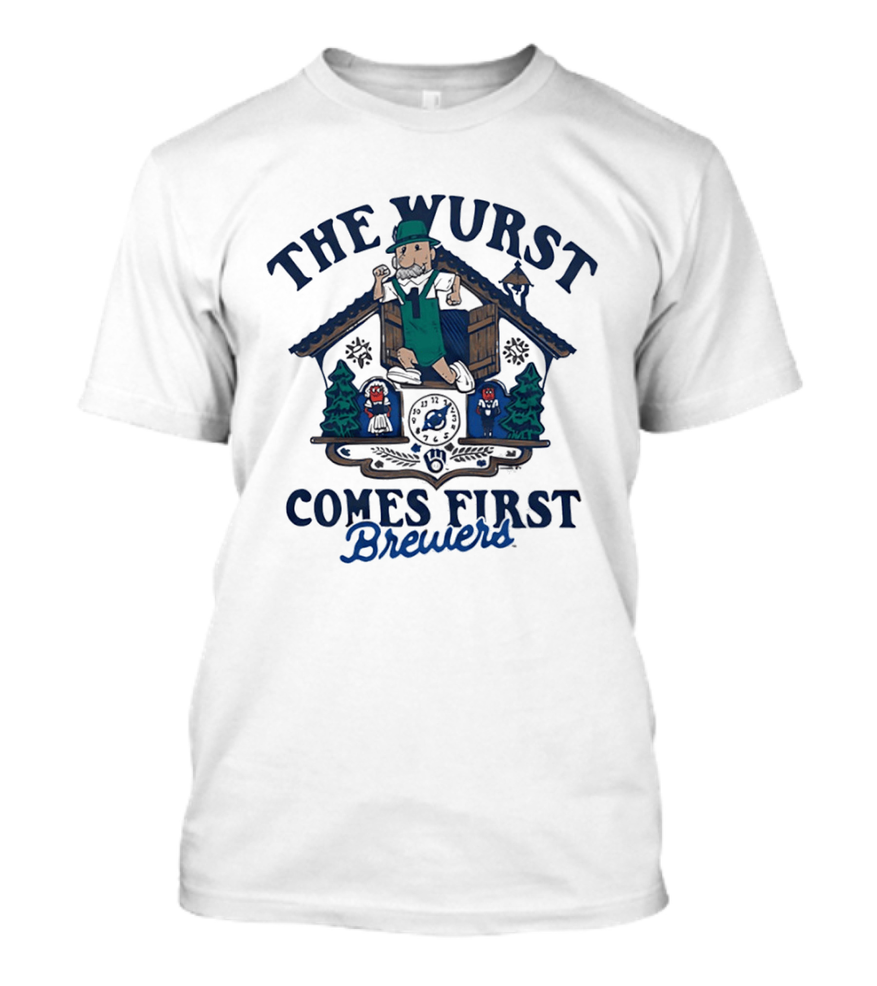 Milwaukee Brewers The Wurst Comes First Cuckoo Brewers T-Shirt