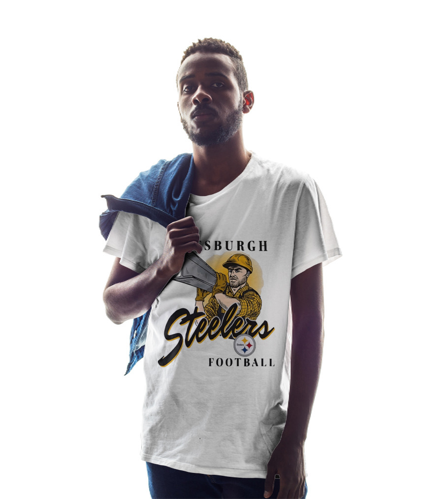 Pittsburgh Steelers Football Construction Worker Strength T-Shirt